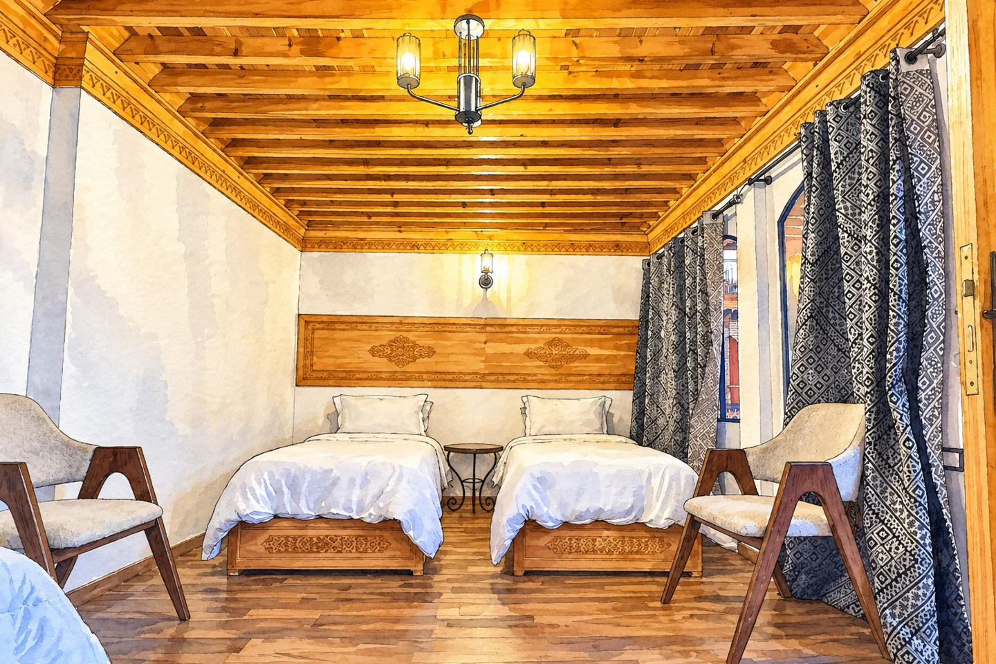 Riad Dar Moulay Ali — Illustration réalisée à partir d’une photographie réelle de l’établissement sur Booking.com. Riad Dar Moulay Ali — Illustration réalisée à partir d’une photographie réelle de l’établissement sur Booking.com.